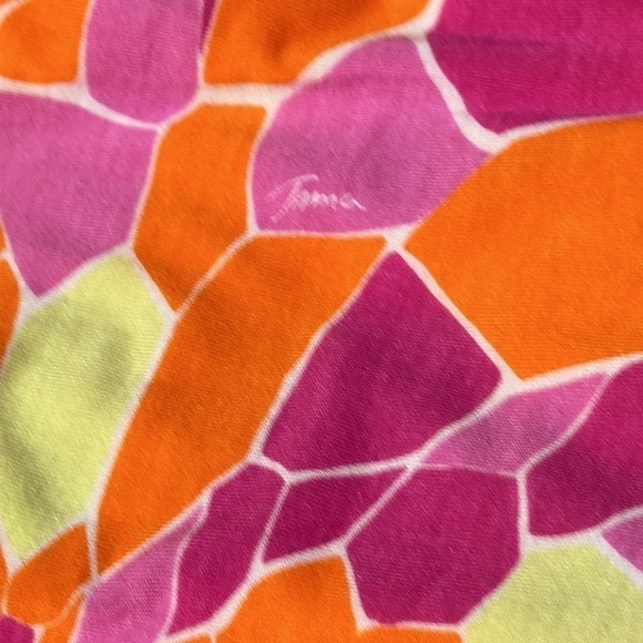 Trina Turk Womens Pink Orange Abstract Print Halter Top Size Petite Small - Picture 6 of 11